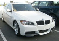 BMW řady 3 E90/E91 2005–2011 Přední lip nástavce Flap DPT (pro E90 M-Sport 2005-2008, černý lesk, 2 ks) fotografie 1