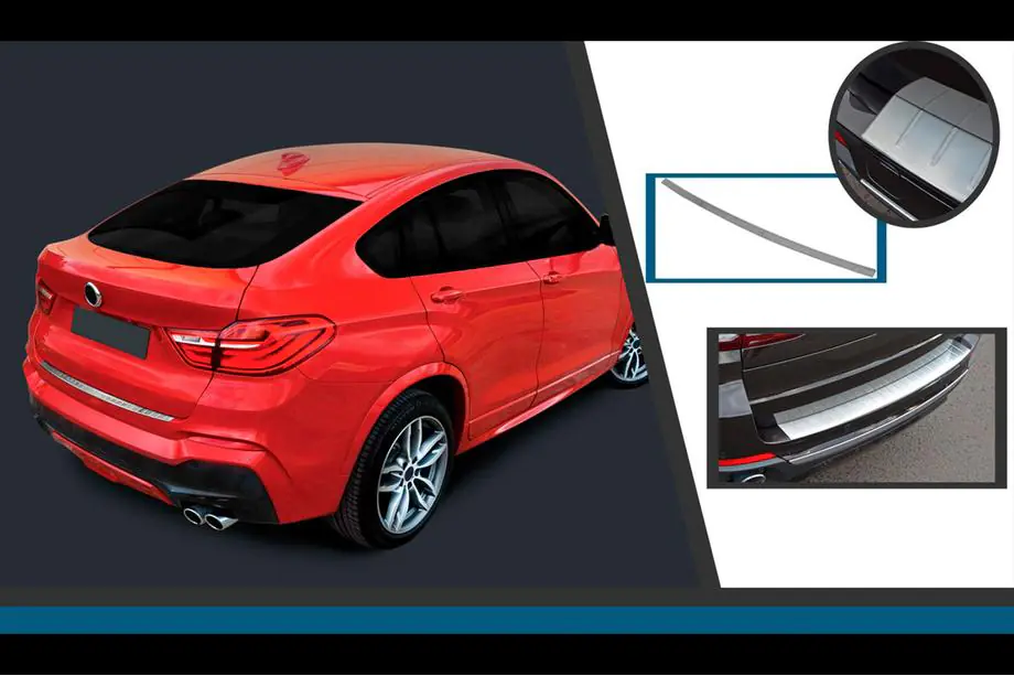 BMW X4 F26 2014–2018 Nerezový kryt zadního nárazníku OmsaLine Image