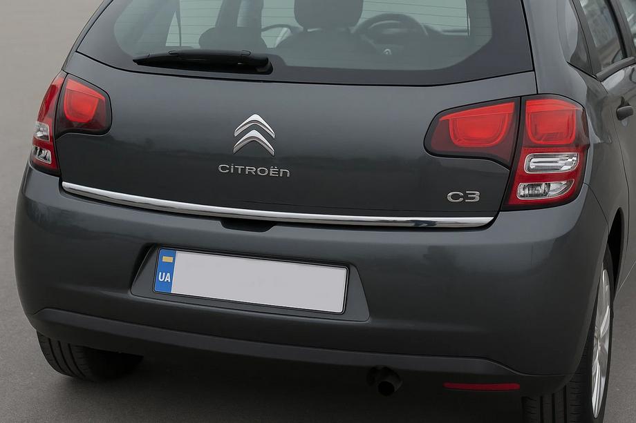 Citroen C-3 2009–2016 Spodní lišta víka kufru OmsaLine (nerez) Image