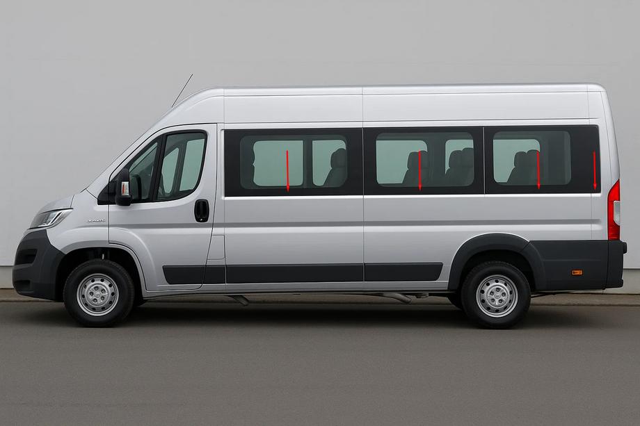 Peugeot Boxer 2006–2025 Spodní okenní lišty (sada, nerez) Image