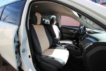 Nissan X-trail T32/Rogue 2014–2021 Autopotahy eko kůže + látka + antara Antara A0013 (kompletní sada) fotografie 1