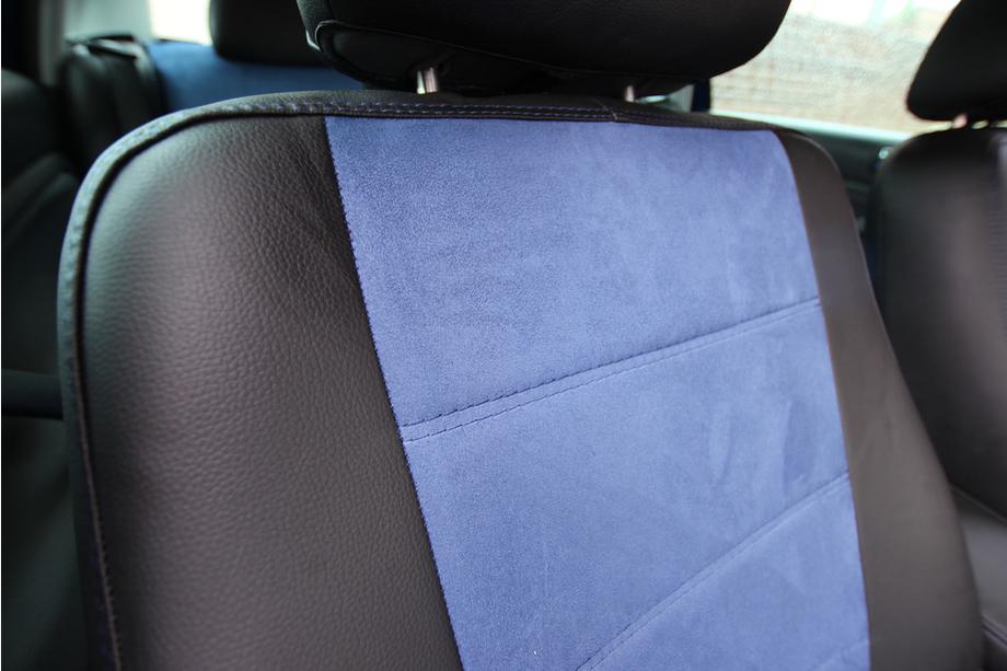 Volkswagen Passat B5 1997–2005 Autopotahy eko kůže + látka + Alcantara Antara A006 (kompletní sada do celého interiéru) Fotografie 3