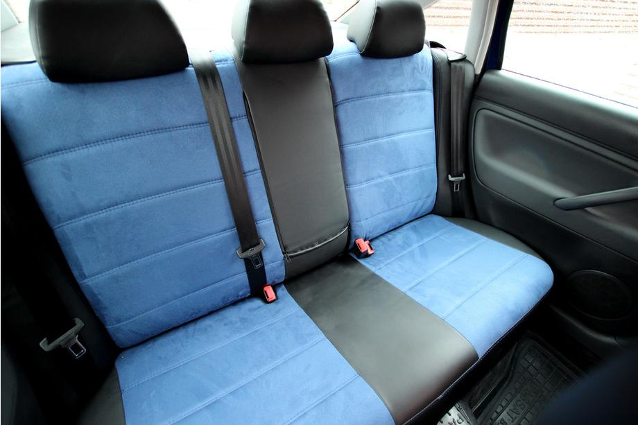 Volkswagen Passat B5 1997–2005 Autopotahy eko kůže + látka + Alcantara Antara A006 (kompletní sada do celého interiéru) Fotografie 6