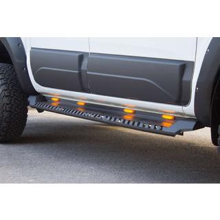 Boční nášlapy Dakar V1 s LED (2 ks, kov) fotografie 2