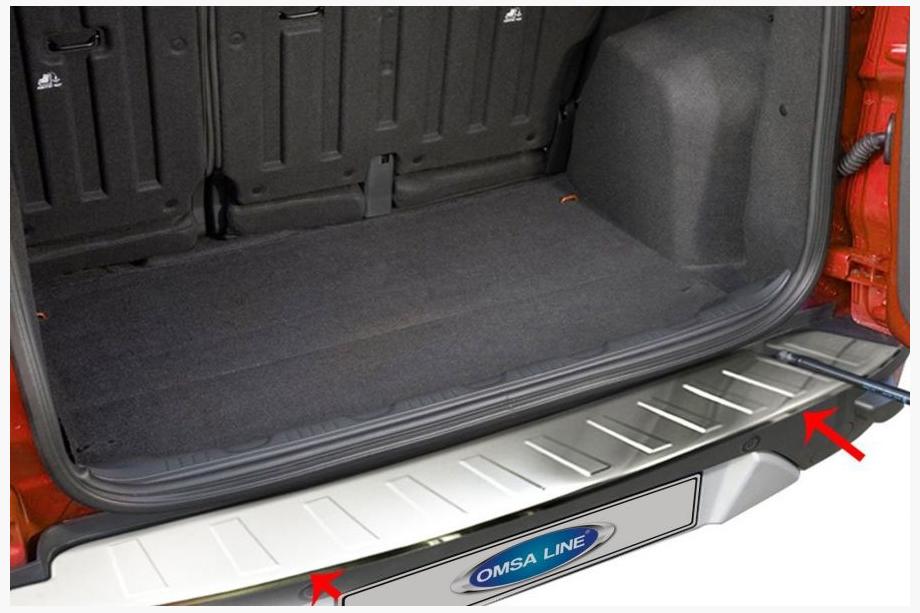 Ford EcoSport 2013–2022 Nerezová lišta na zadní nárazník (2013-2017, nerez) Image