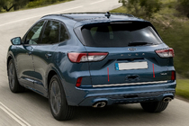 Ford Kuga/Escape 2019– Nerezová lišta na hranu víka kufru Carmos - turecká ocel fotografie 2