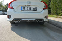 Honda Civic Sedan X 2016–2021 Difuzor zadního nárazníku (Meliset, v barvě) fotografie 2