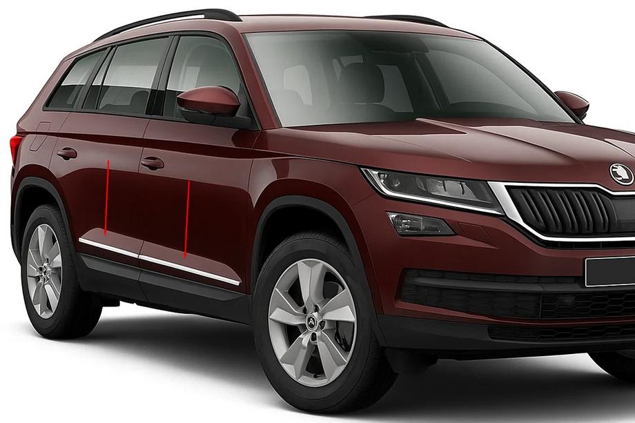 Skoda Kodiaq 2016–2023 Dveřní lišty OmsaLine (nerez) Image