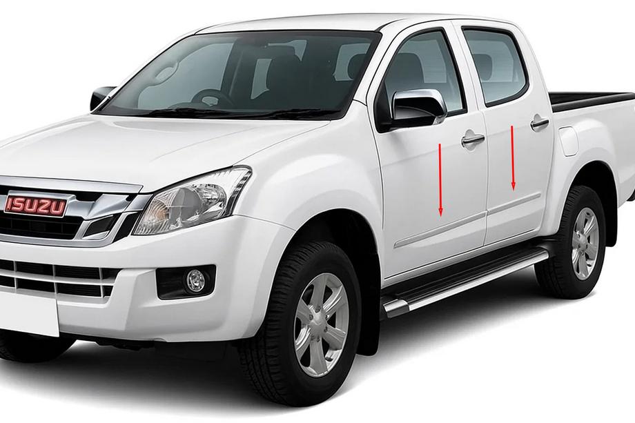 Isuzu D-Max 2011–2019 Dveřní lišty OmsaLine (nerez) Image