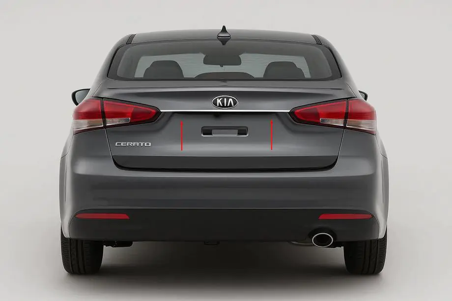 Kia Cerato 3 2013–2018 Lišta nad SPZ pro Sedan (nerez) Image