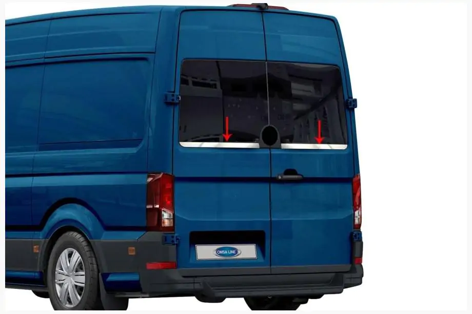 Volkswagen Crafter 2016– Lišta hrany skla (2 ks, nerez) Image