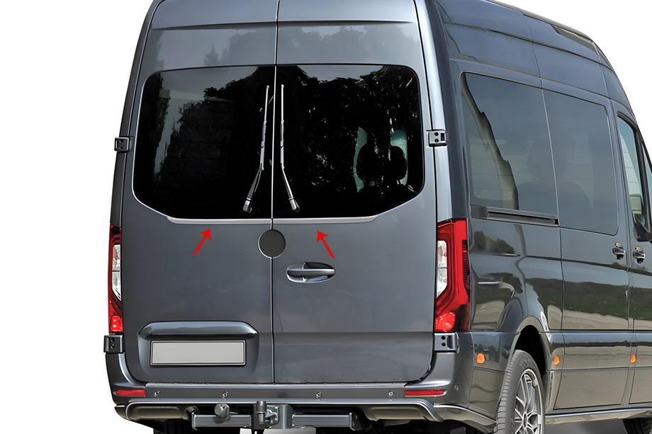 Mercedes Sprinter W907/W910 2018– Lišta zadního okna (2 ks, nerez) Image