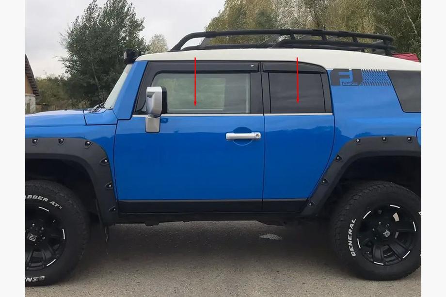 Toyota FJ Cruiser 2006–2022 Spodní okenní lišty (nerez, 4 ks) Image