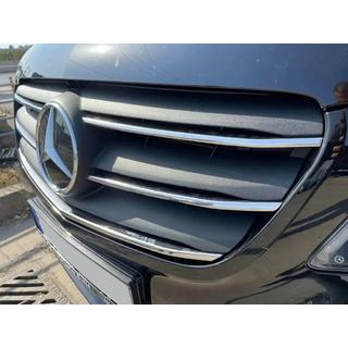 Nerezové chromové kryty na masku chladiče 2020+ (5 ks) Mercedes Vito/V-class W447 2014– fotografie 3