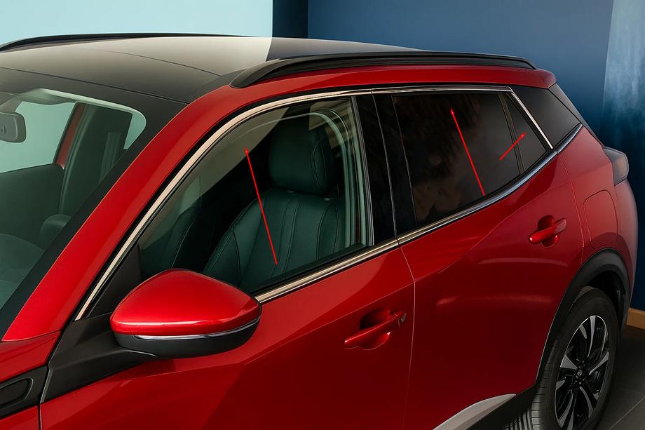 Peugeot 2008 2019– Horní lišty oken (6 ks, nerez) Image