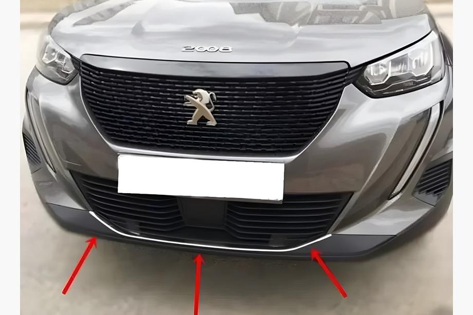 Peugeot 2008 2019– Nerezová ochranná lišta na přední nárazník (1 ks) Image
