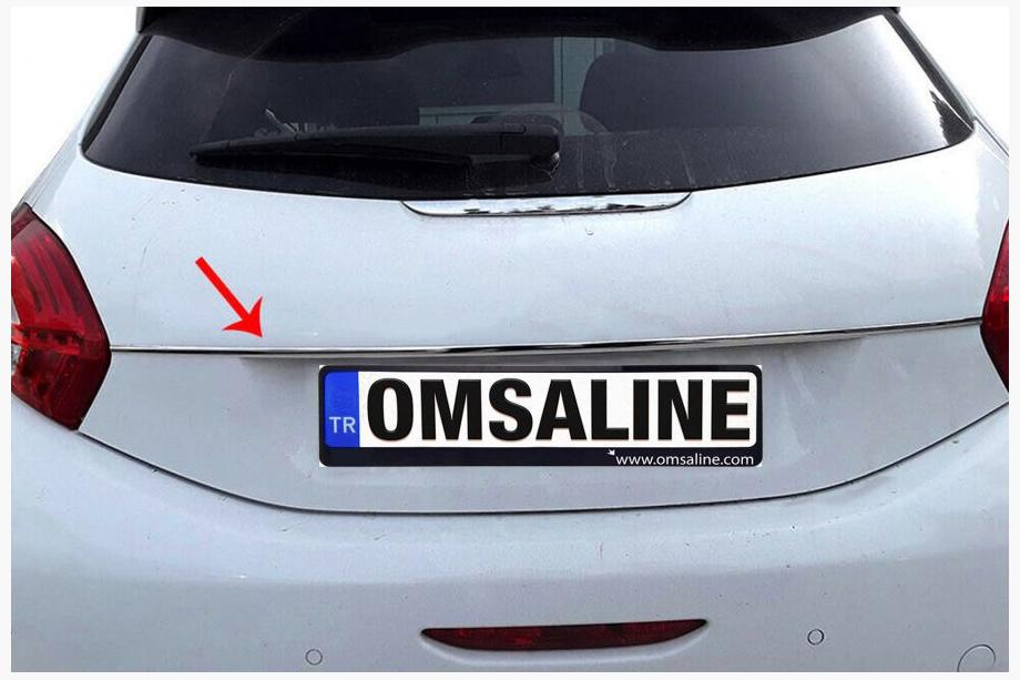 Peugeot 208 2012–2019 Chromová lišta nad SPZ OmsaLine (nerez) Image