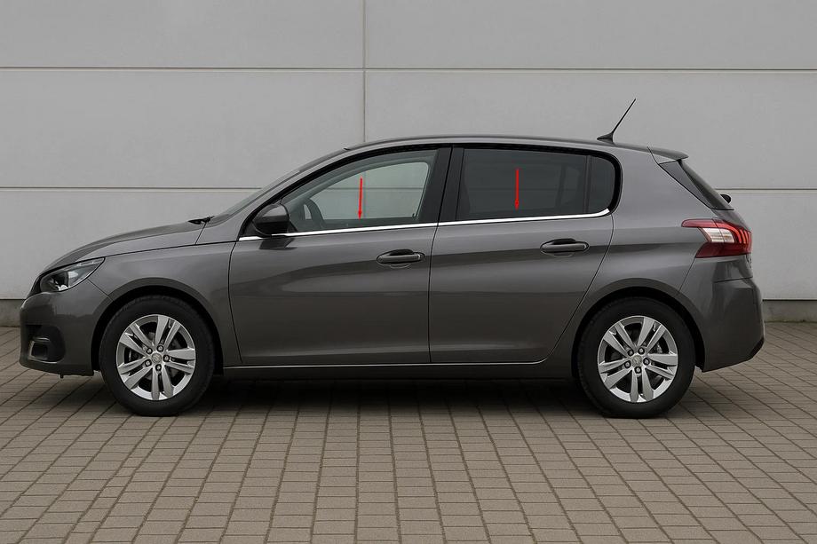 Peugeot 308 2014–2021 Spodní lišty oken OmsaLine (4 ks, nerez) Image