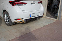 Toyota Auris 2012–2018 Difuzor zadního nárazníku (2016-2018, k lakování) fotografie 4