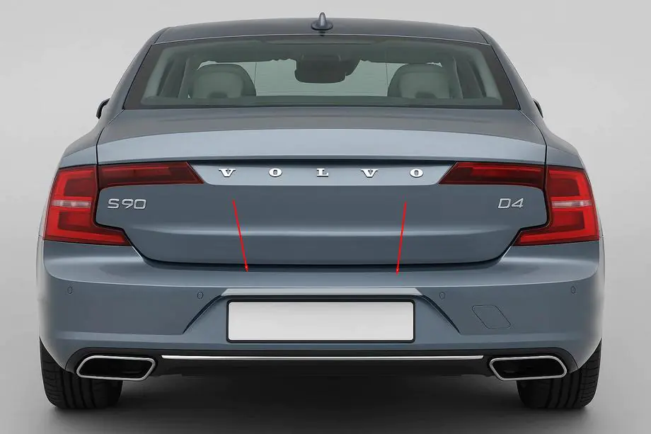 Volvo S90/V90 2016– Chromová lišta nad SPZ (pro S90, nerez) Image