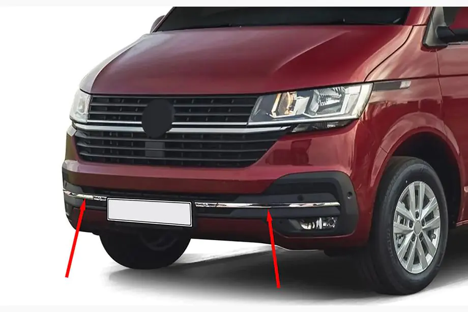 Volkswagen T6 2015–2024 Nerezové kryty mřížky nárazníku 2019+ (4 ks) Image