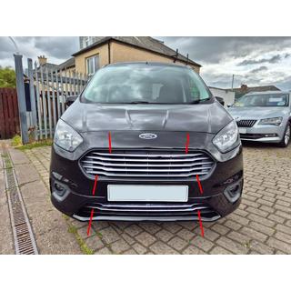 Nerezové lišty na masku Carmos (2018↗, 7 ks) Ford Courier 2014–2023 fotografie 1