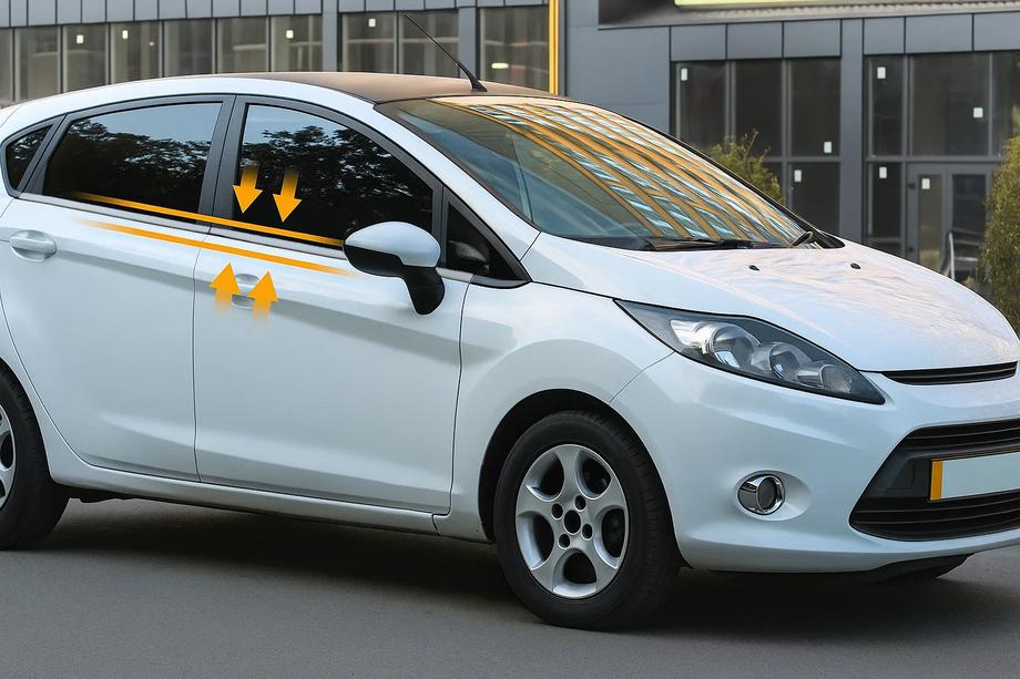 Ford Fiesta 2008–2017 Okenní lišty (4 ks, nerez) Image