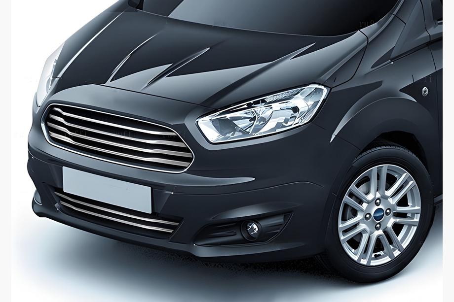 Ford Courier 2014–2023 Nerezové lišty na masku Carmos (2014-2018, 6 ks) Image