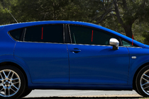 Seat Leon 2005–2012 Vnější lišty okolo oken Carmos (6 ks, nerez) fotografie 1
