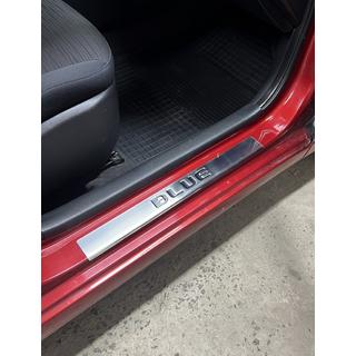 Nerezové kryty prahů Carmos Blue V2 (4 ks, nerez) Hyundai Accent 2011–2017 fotografie 3