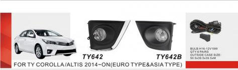 Toyota Corolla 2013–2019 Mlhovky 2013–2016 (2 ks, halogenové) fotografie 2