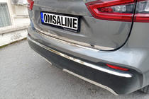 Nissan Qashqai 2014–2021 Nerezová lišta zadního nárazníku fotografie 4