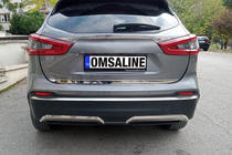 Nissan Qashqai 2014–2021 Nerezová lišta zadního nárazníku fotografie 5