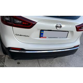 Nerezová lišta zadního nárazníku Nissan Qashqai 2014–2021 fotografie 2