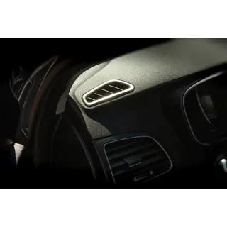 Rámeček výdechu ventilace v interiéru (2 ks, nerez) Renault Megane IV 2016–2025 fotografie 3