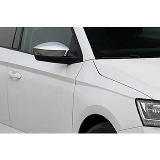 Nerezové kryty zrcátek s výřezem pro směrovku (2 ks) Skoda Rapid 2012–2019 fotografie 1