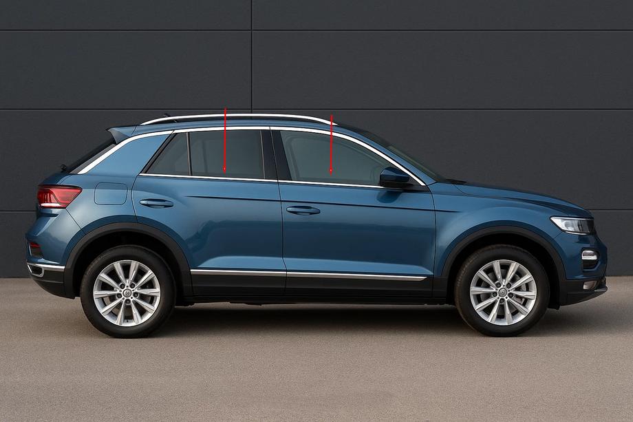 Volkswagen T-Roc 2017–2025 Okenní lišty (4 ks, nerez) Image