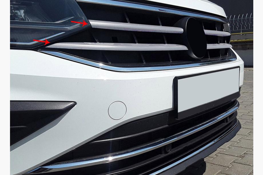 Volkswagen Tiguan 2016–2023 Nerezové lišty na masku chladiče 2020+ (4 ks) Image