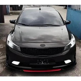 Univerzální přední lip spoiler Niken Red (ABS) fotografie 2