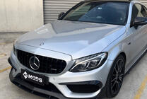 Mercedes C-Class W205 2014–2021 Přední maska Panamericana GT Black (pro Avantgarde/AMG-Line/C43 AMG) fotografie 3
