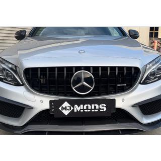 Přední maska Panamericana GT Black (pro Avantgarde/AMG-Line/C43 AMG) Mercedes C-Class W205 2014–2021 fotografie 1