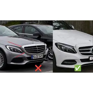 Přední maska Panamericana GT Black (pro Avantgarde/AMG-Line/C43 AMG) fotografie 4