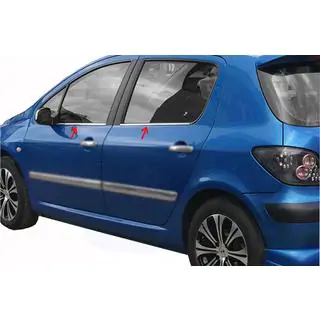 Vnější ozdobné lišty oken (4 ks, nerez)