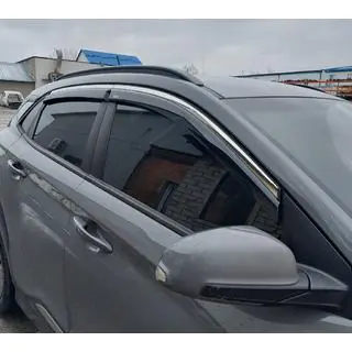 Okenní ofuky s chromovanou lištou (4 ks, Niken)