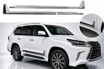 Lexus LX 500d/600 2022– Dveřní lišty F-Sport bílé + chrom (4 ks, ABS) fotografie 1