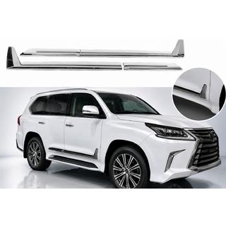 Dveřní lišty F-Sport bílé + chrom (4 ks, ABS)