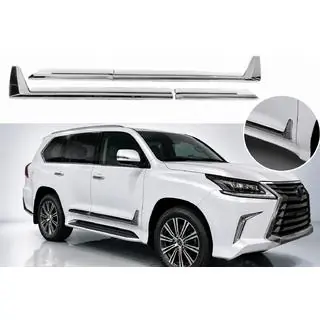 Dveřní lišty F-Sport bílé + chrom (4 ks, ABS)