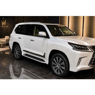Dveřní lišty F-Sport bílé + chrom (4 ks, ABS) Lexus LX 500d/600 2022– fotografie 2