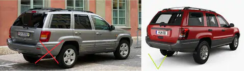 Jeep Grand Cherokee WJ 1999–2004 Zástěrky Premium (4 ks) fotografie 3