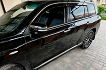 Toyota Highlander 2008–2013 Okenní ofuky s chromovanou lištou (4 ks, Niken) fotografie 5
